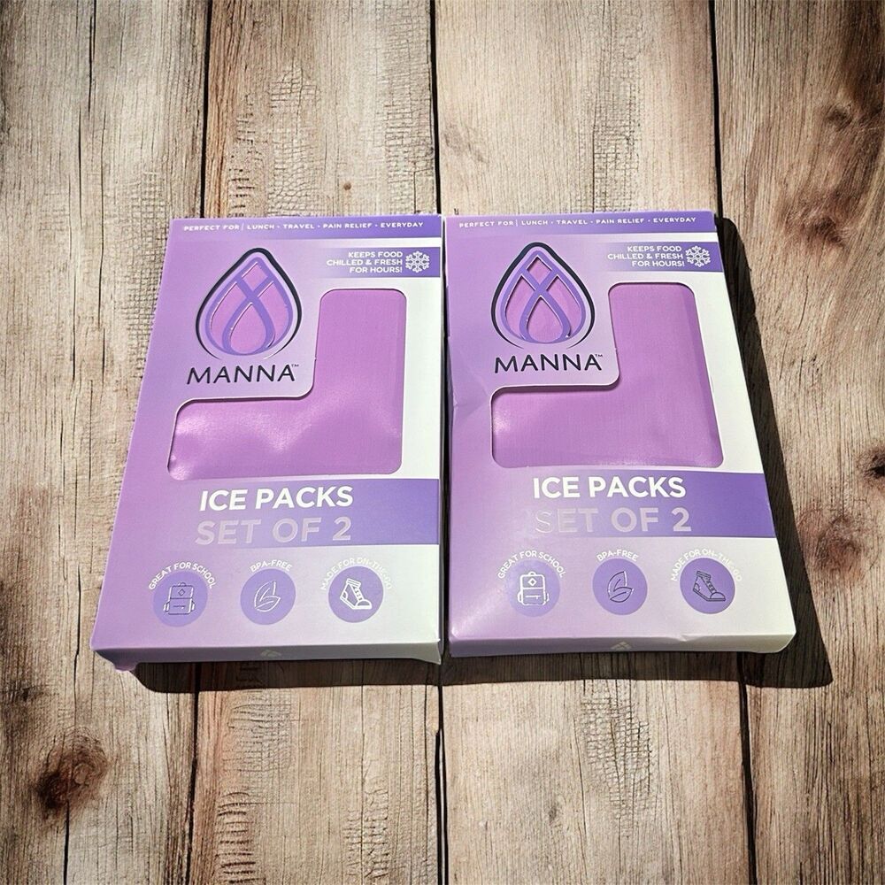 Manna Soft Ice Packs‎ Set Of 2 Purple